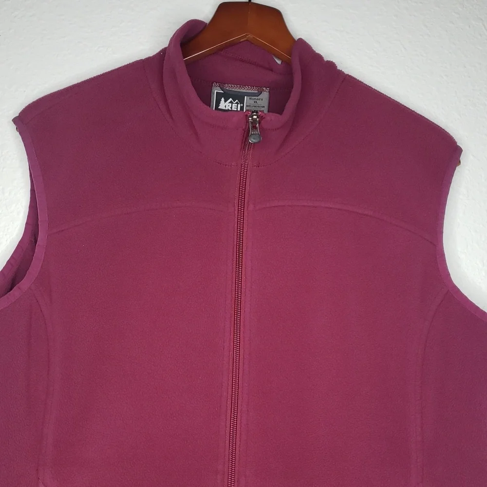 REI Womens Polartec Classic Fleece Sweater Vest Size XL Outdoor Gorpcore Logo